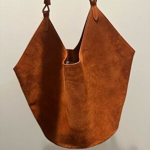 Suede shoulder bag